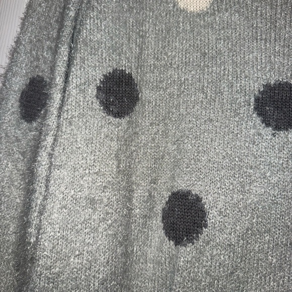 LC Lauren Conrad Gray Polka Dot Sweater - Picture 6 of 7